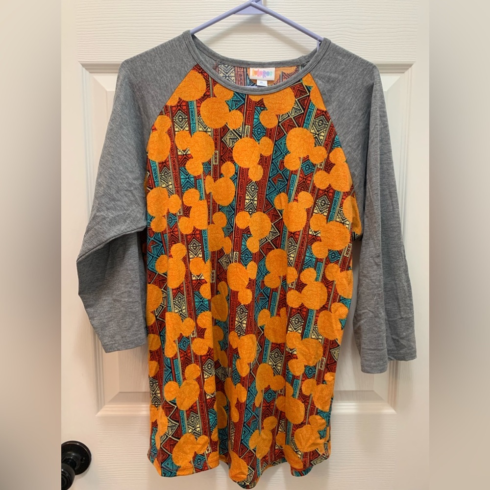 XL LuLaRoe Randy Raglan Mickey Mouse ears shirt. EUC only worn once.